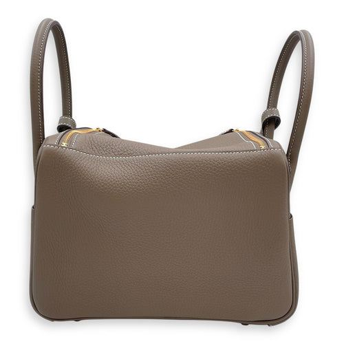 Lindy 26 Etoupe in Clemence, Gold hardware