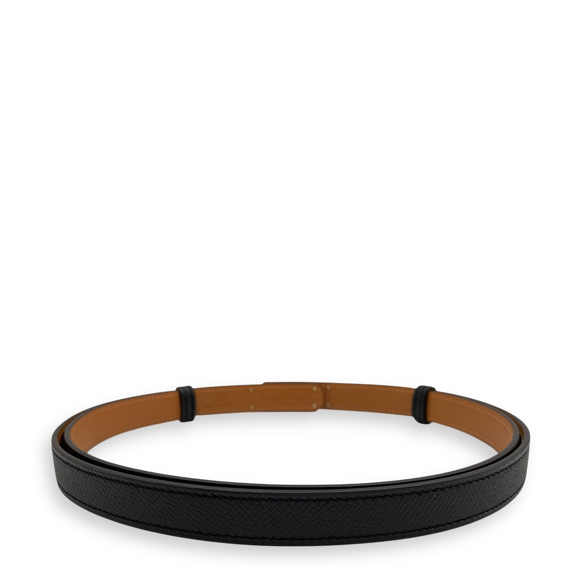 Kelly 18 Black Belt in Epsom, Rose Gold hardware