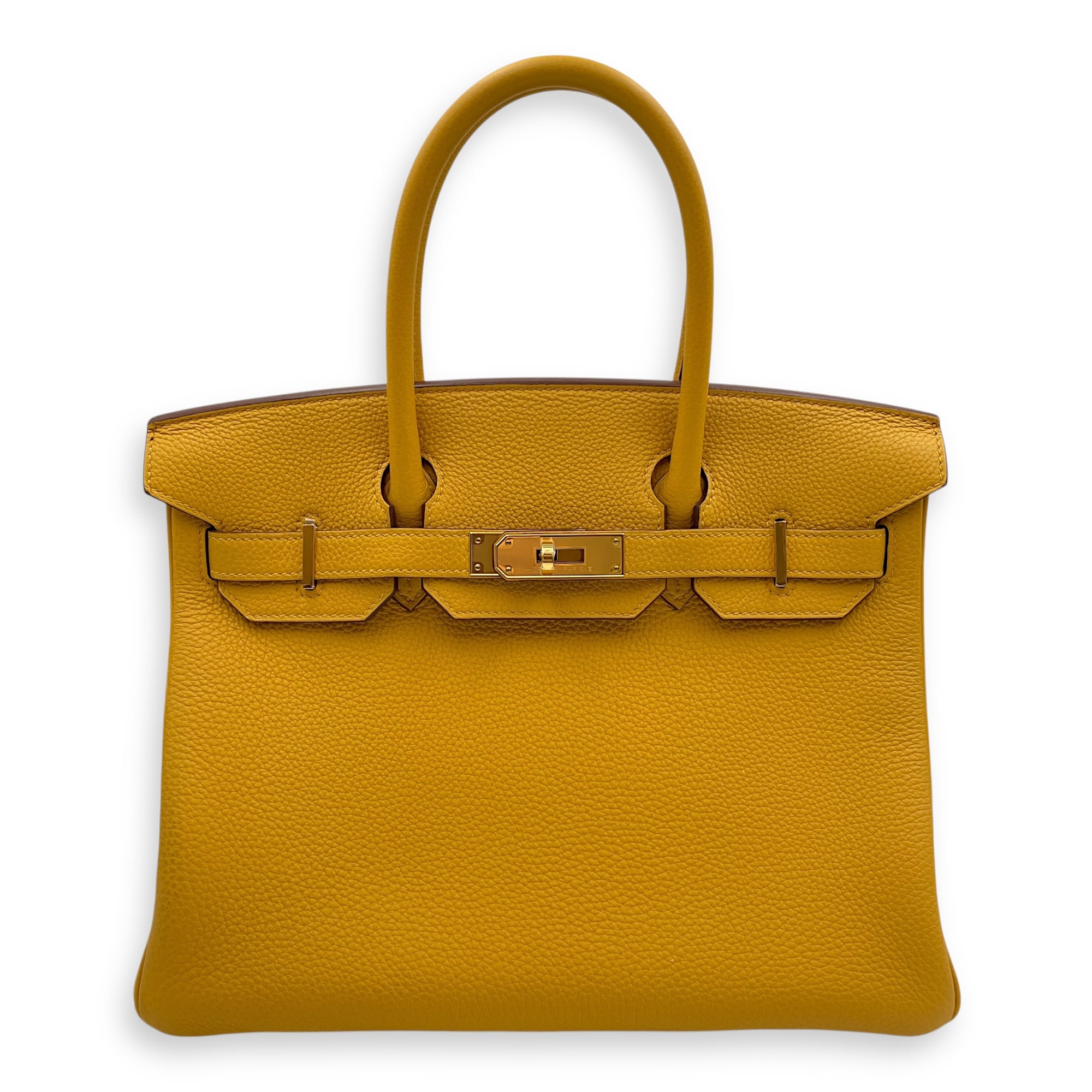 Birkin 30 Jaune Ambre in Togo, Gold hardware