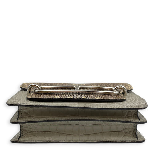 Roulis Touch Mini Ombre/Gris in Lizard/Matte Alligator, Palladium hardware