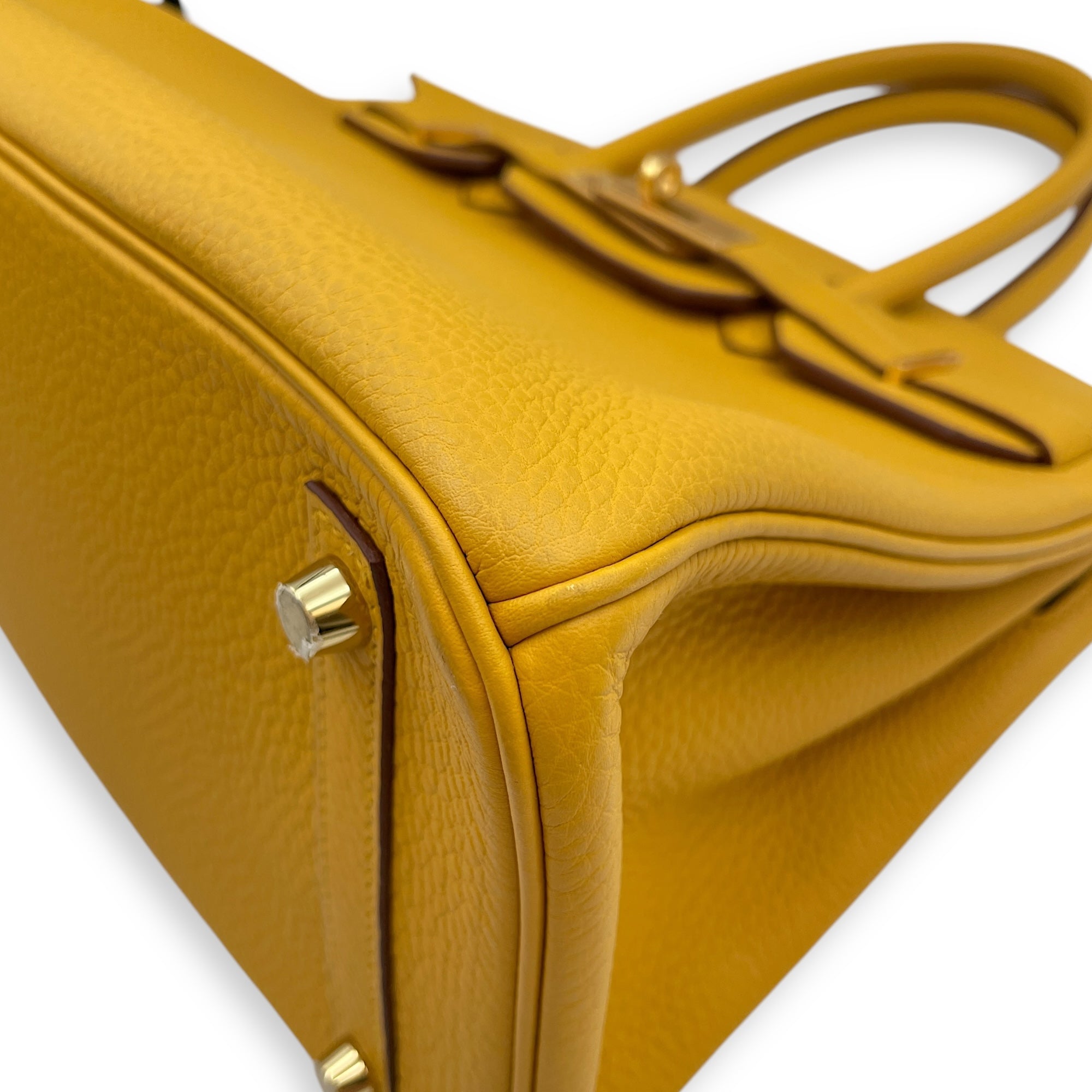 Birkin 30 Jaune Ambre in Togo, Gold hardware