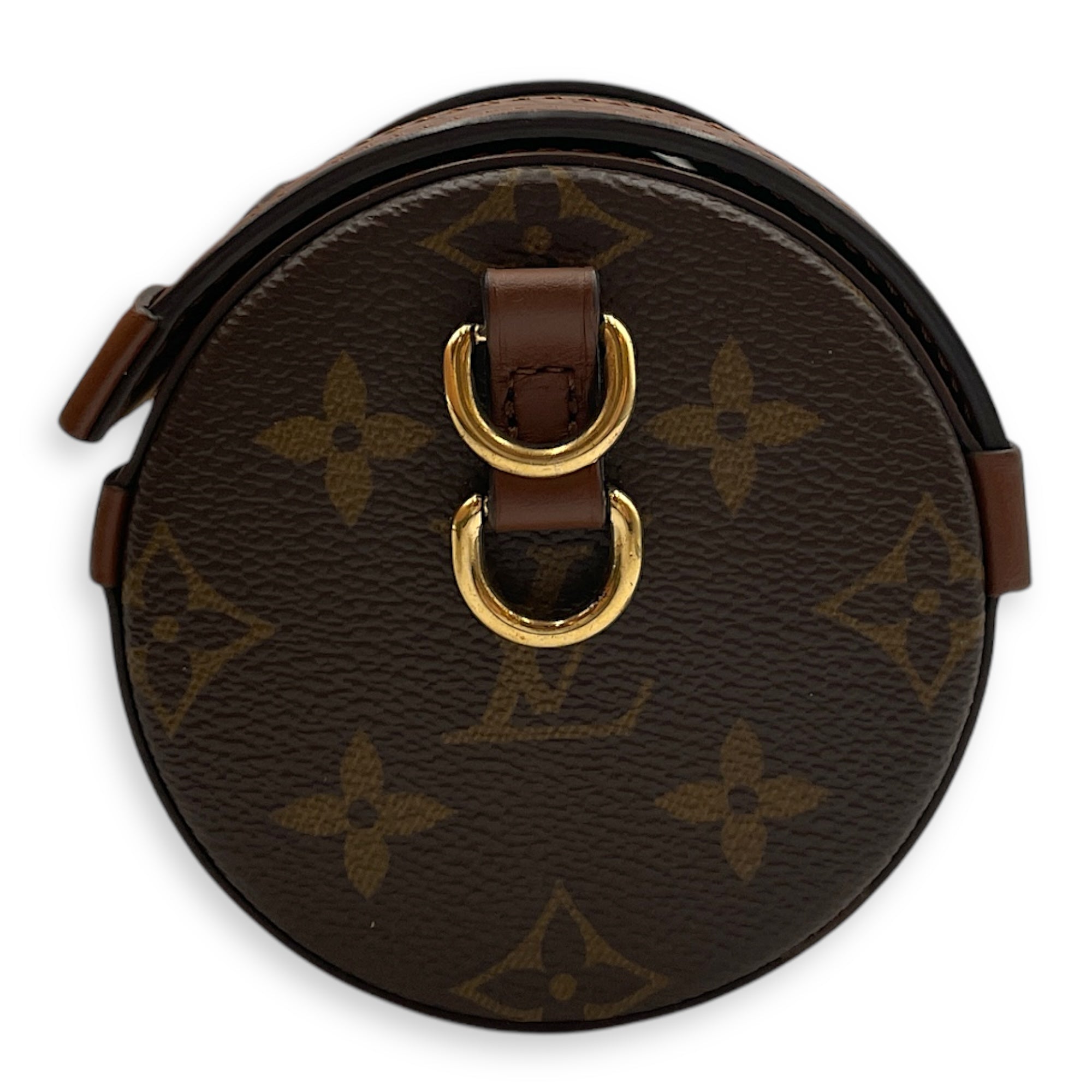 Papillon Trunk Brown Monogram Crossbody Bag in Coated Canvas, Gold hardware