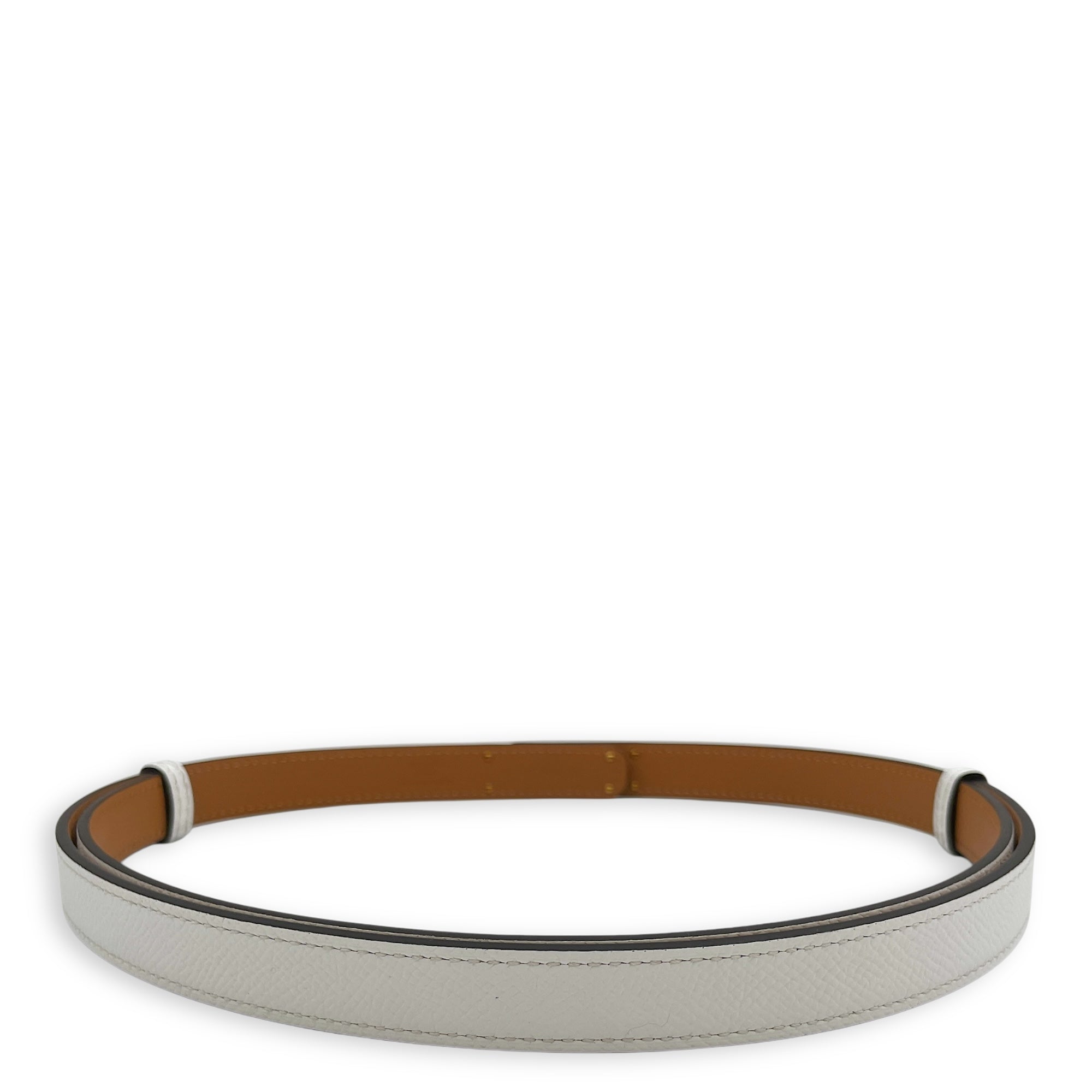 Kelly 18 Blanc Belt in Epsom, Rose Gold hardware