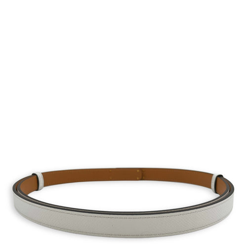 Kelly 18 Blanc Belt in Epsom, Rose Gold hardware