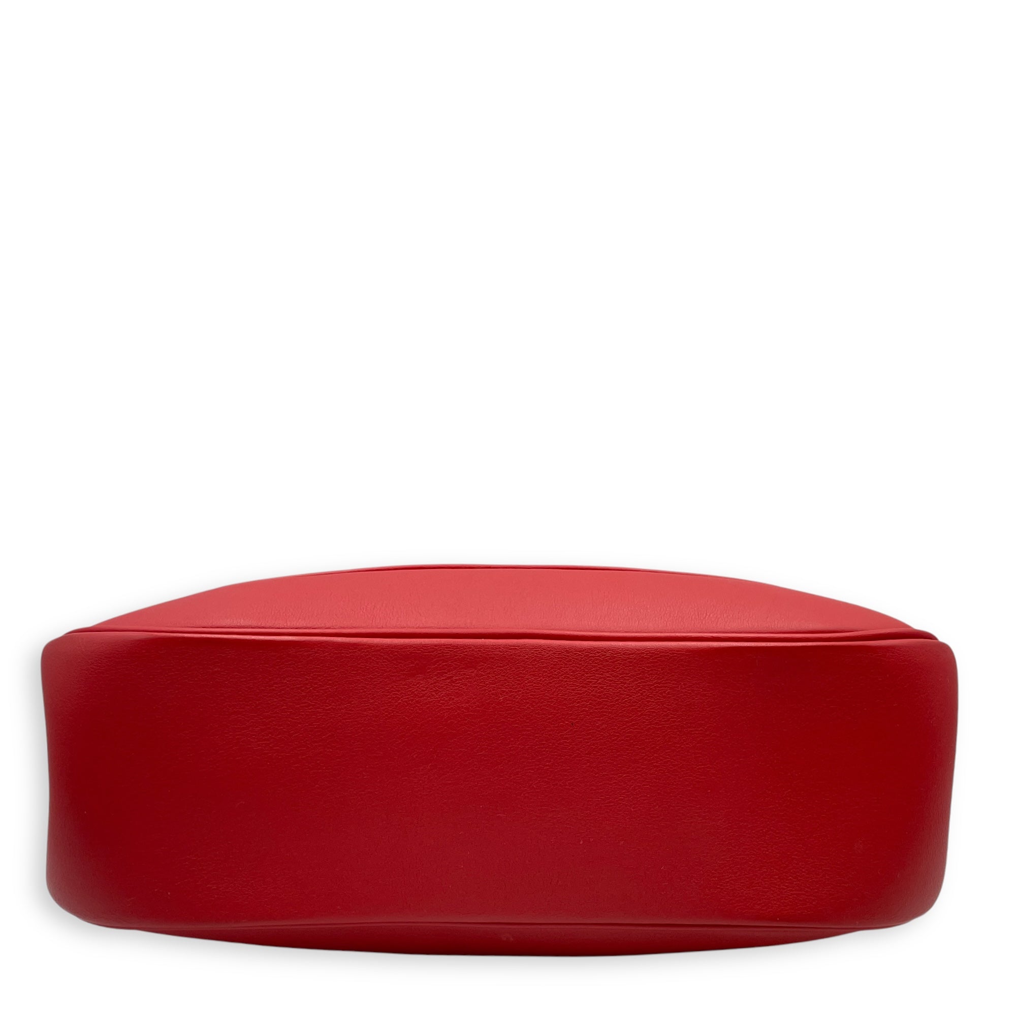 Berline 28 Rouge Casaque in Swift Palladium hardware