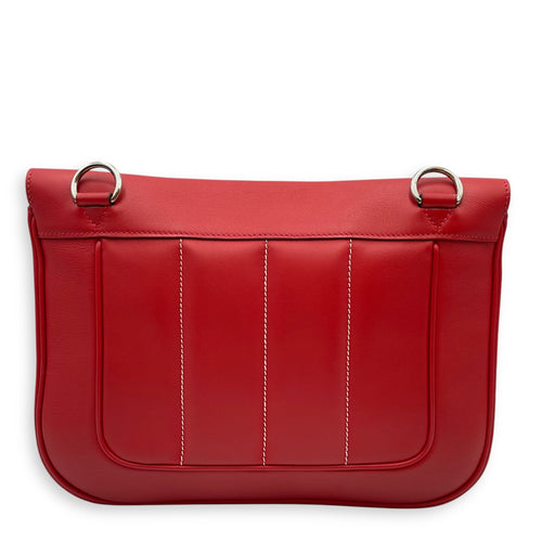Berline 28 Rouge Casaque in Swift Palladium hardware