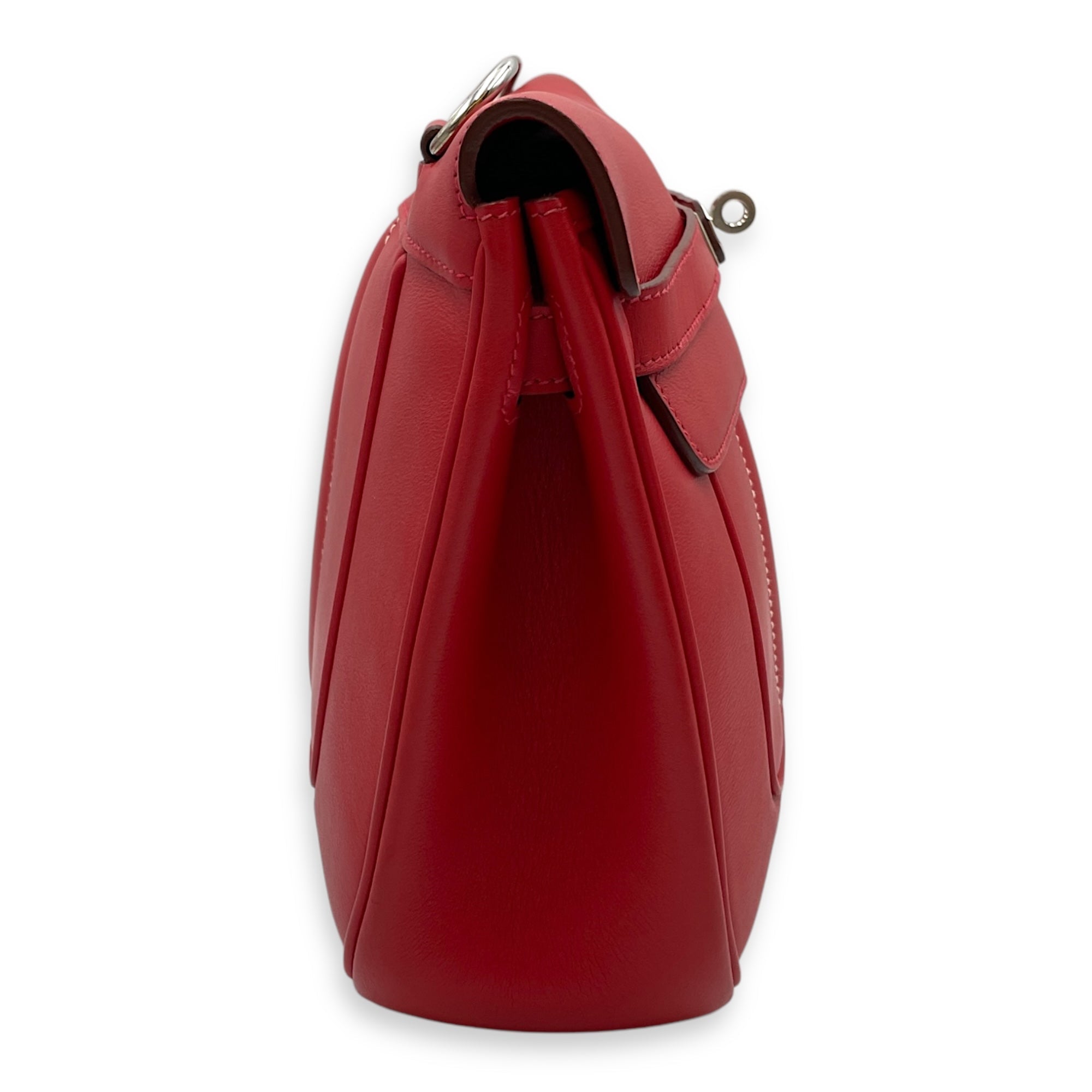 Berline 28 Rouge Casaque in Swift Palladium hardware