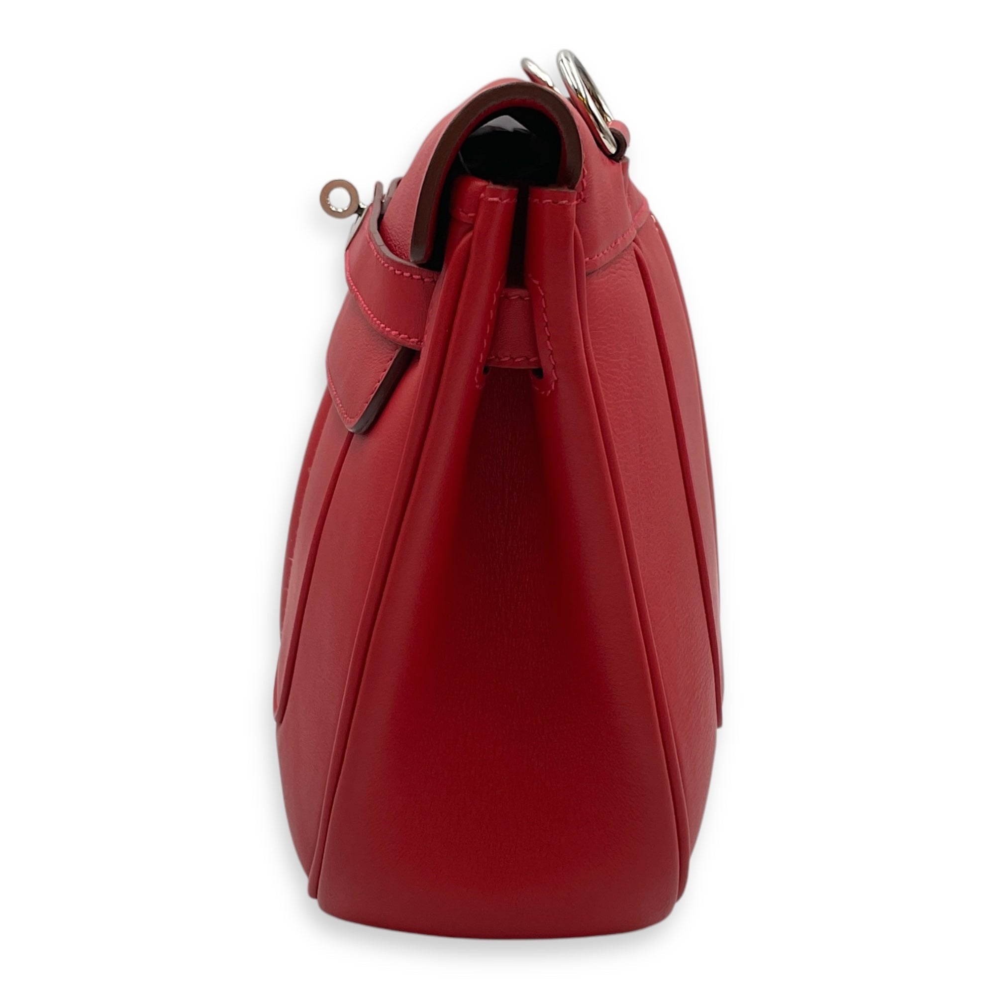 Berline 28 Rouge Casaque in Swift Palladium hardware