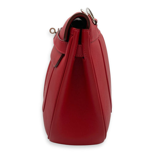 Berline 28 Rouge Casaque in Swift Palladium hardware
