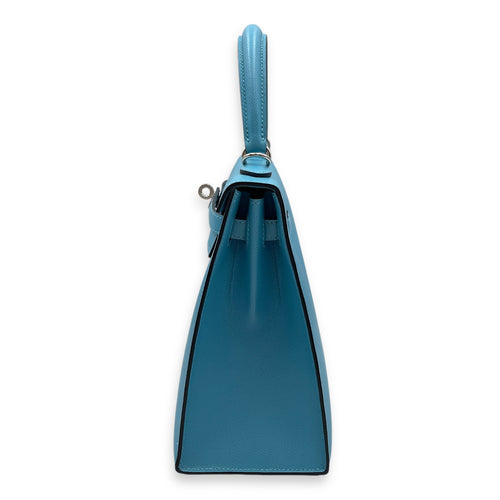 Sellier Kelly Verso 25 Blue Du Nord/ Cuivre in Madame, Palladium hardware