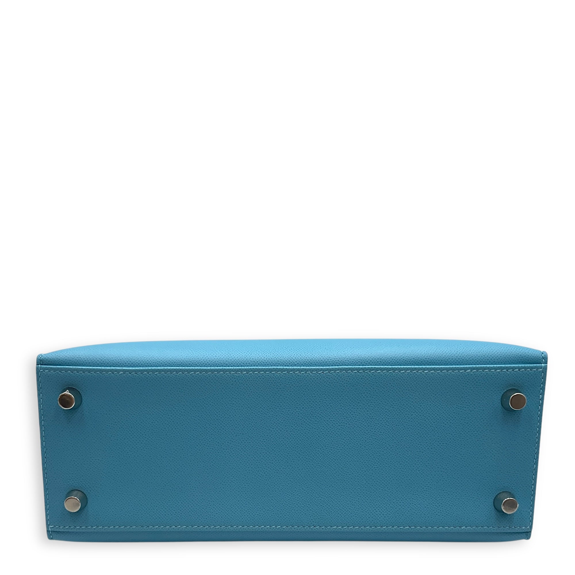 Sellier Kelly Verso 25 Blue Du Nord/ Cuivre in Madame, Palladium hardware