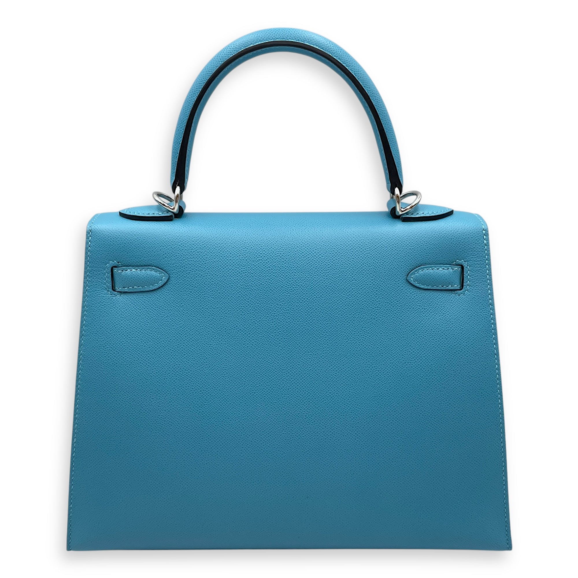 Sellier Kelly Verso 25 Blue Du Nord/ Cuivre in Madame, Palladium hardware
