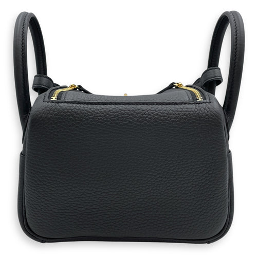 Lindy II Mini Black in Clemence, Gold hardware