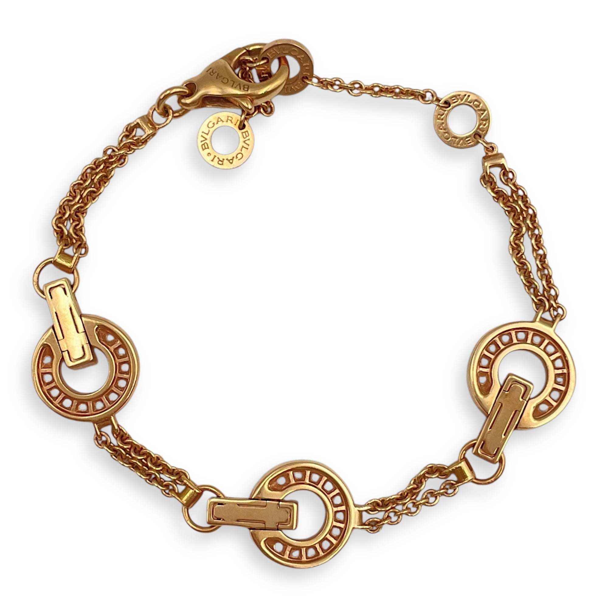 Bvlgari S/M Bracelet in 18k Rose Gold Hardware