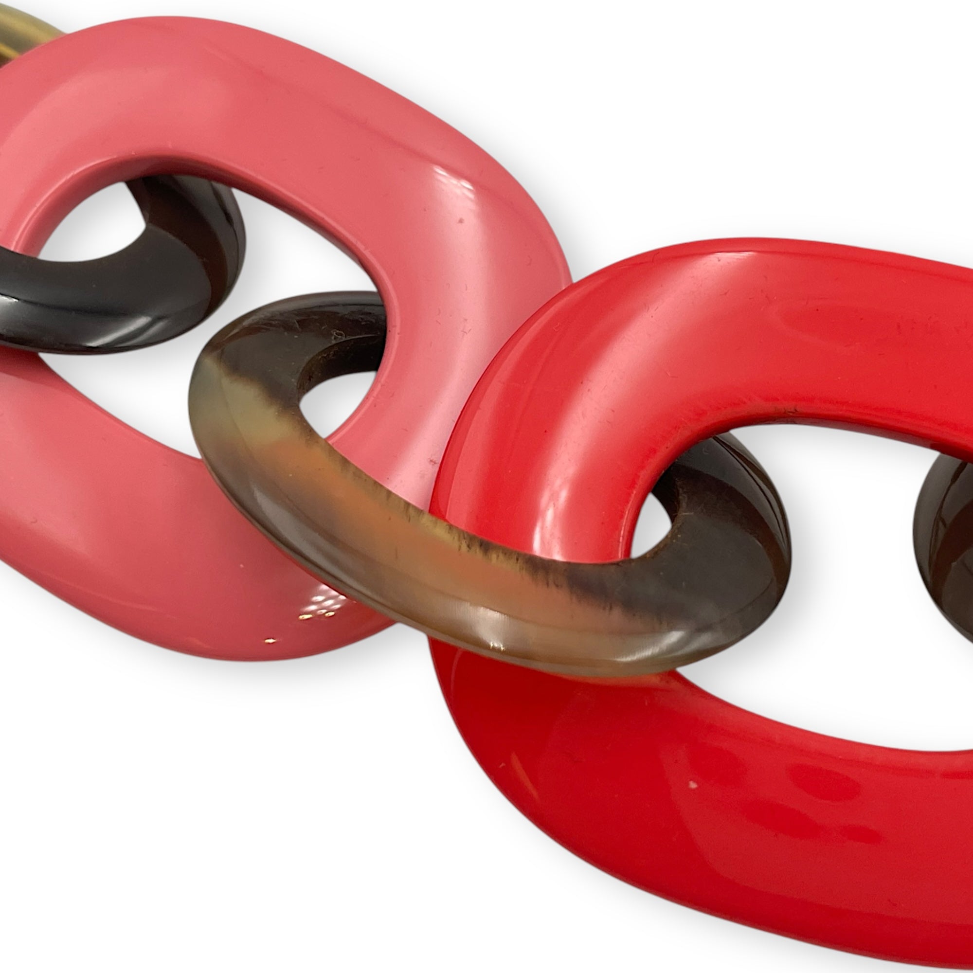 Karamba Horn Vert/Rouge/Pink Necklace