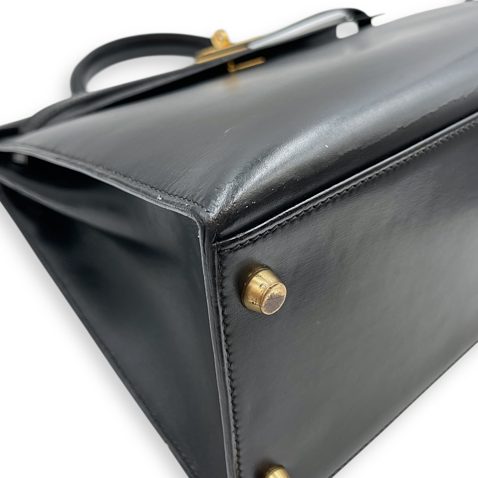 Sellier Kelly 35 Black in Box, Gold hardware