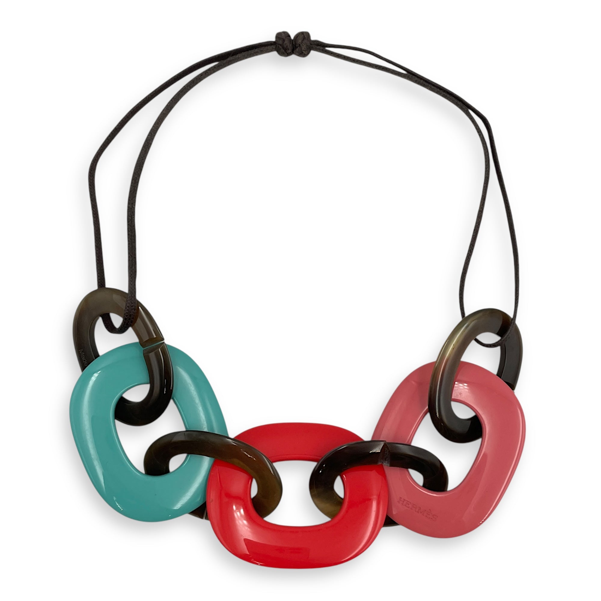 Karamba Horn Vert/Rouge/Pink Necklace