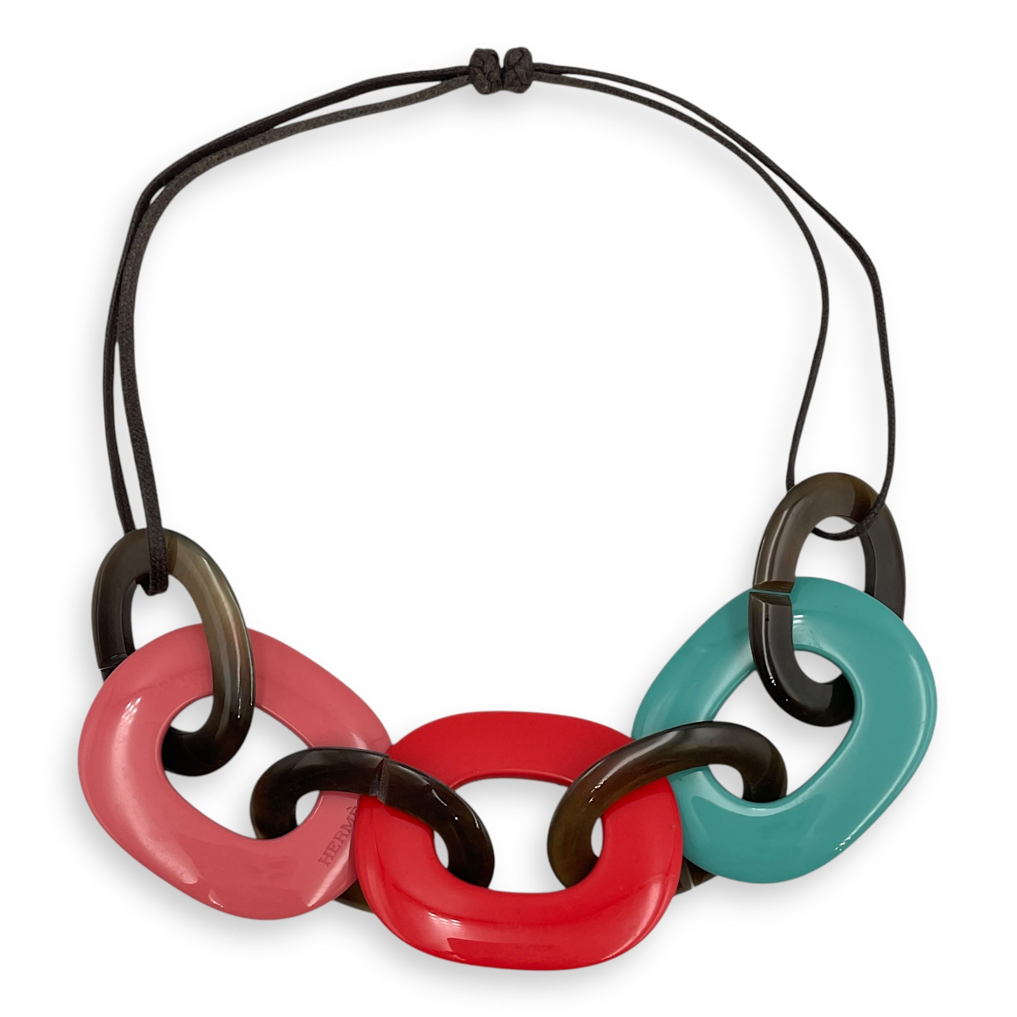 Karamba Horn Vert/Rouge/Pink Necklace