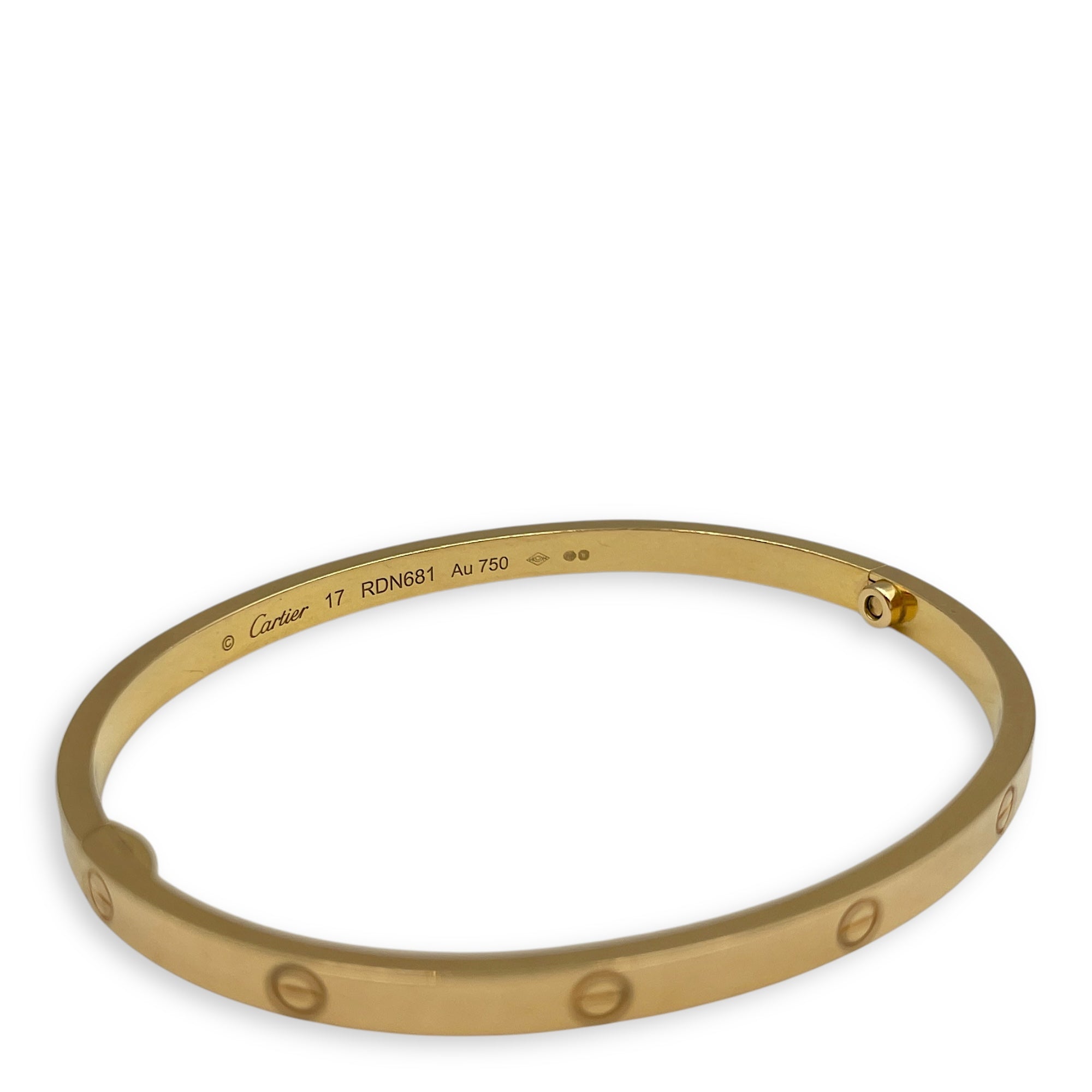 Love, Small Model 17 Bracelet in Gold Hardware