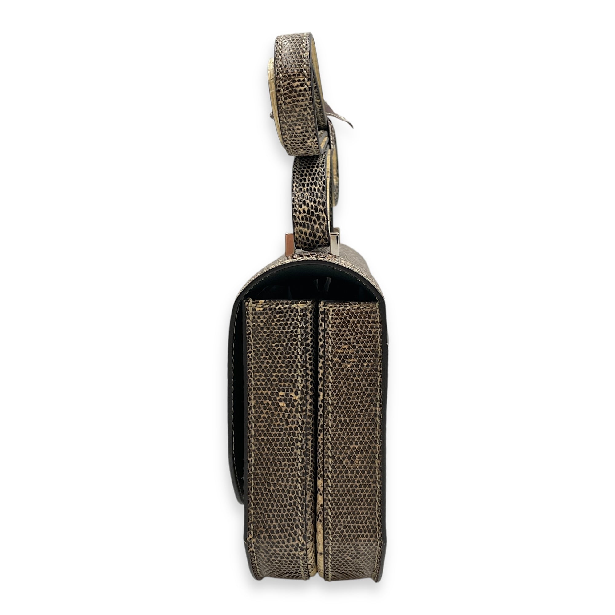 Mosaique Au 24 Mini Ombre/Vert Fonce in Lizard/Swift, Palladium hardware
