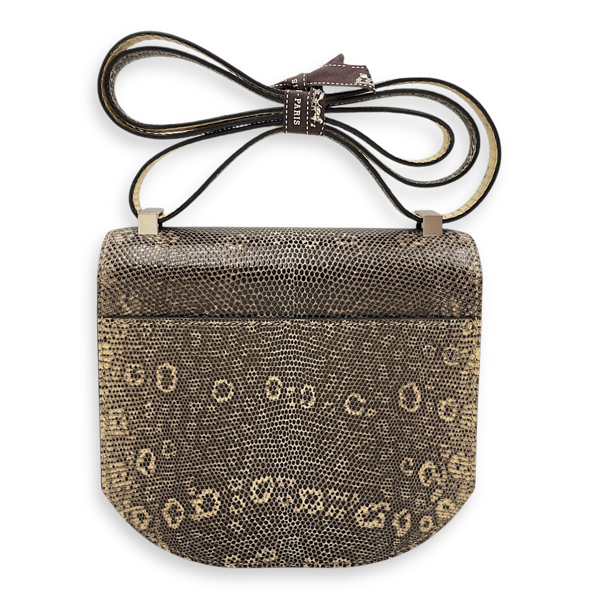 Mosaique Au 24 Mini Ombre/Vert Fonce in Lizard/Swift, Palladium hardware