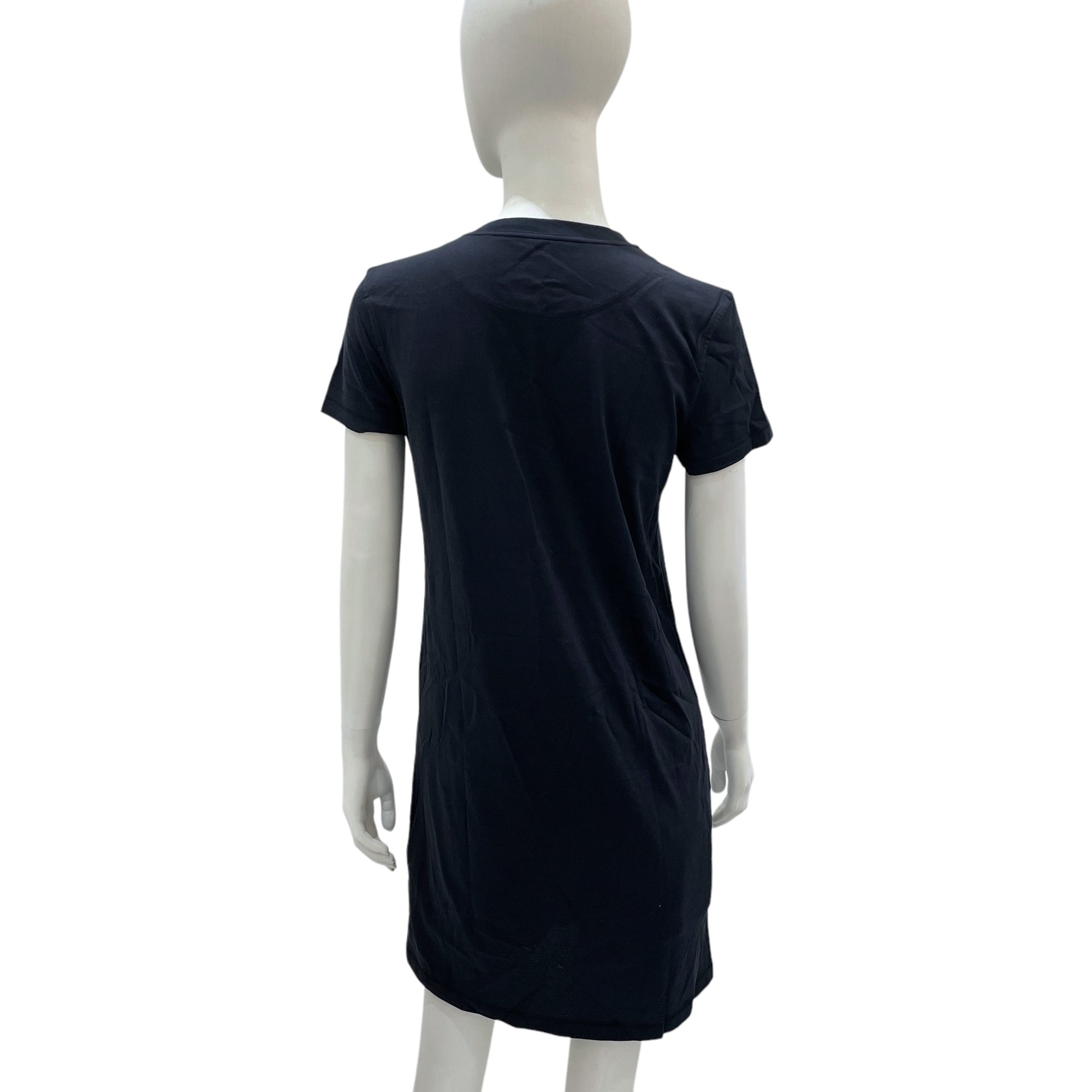 Della Cavalleria 34 Bleu Noir Long Dress in Cotton
