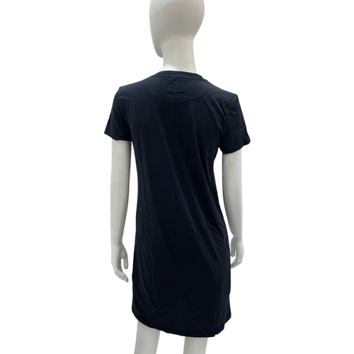 Della Cavalleria 34 Bleu Noir Long Dress in Cotton