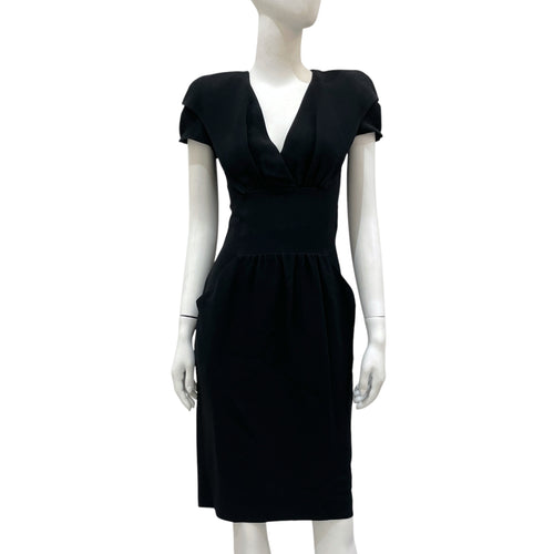 Prada 38 Black Mid-Length Dress in Viscose/Acetate