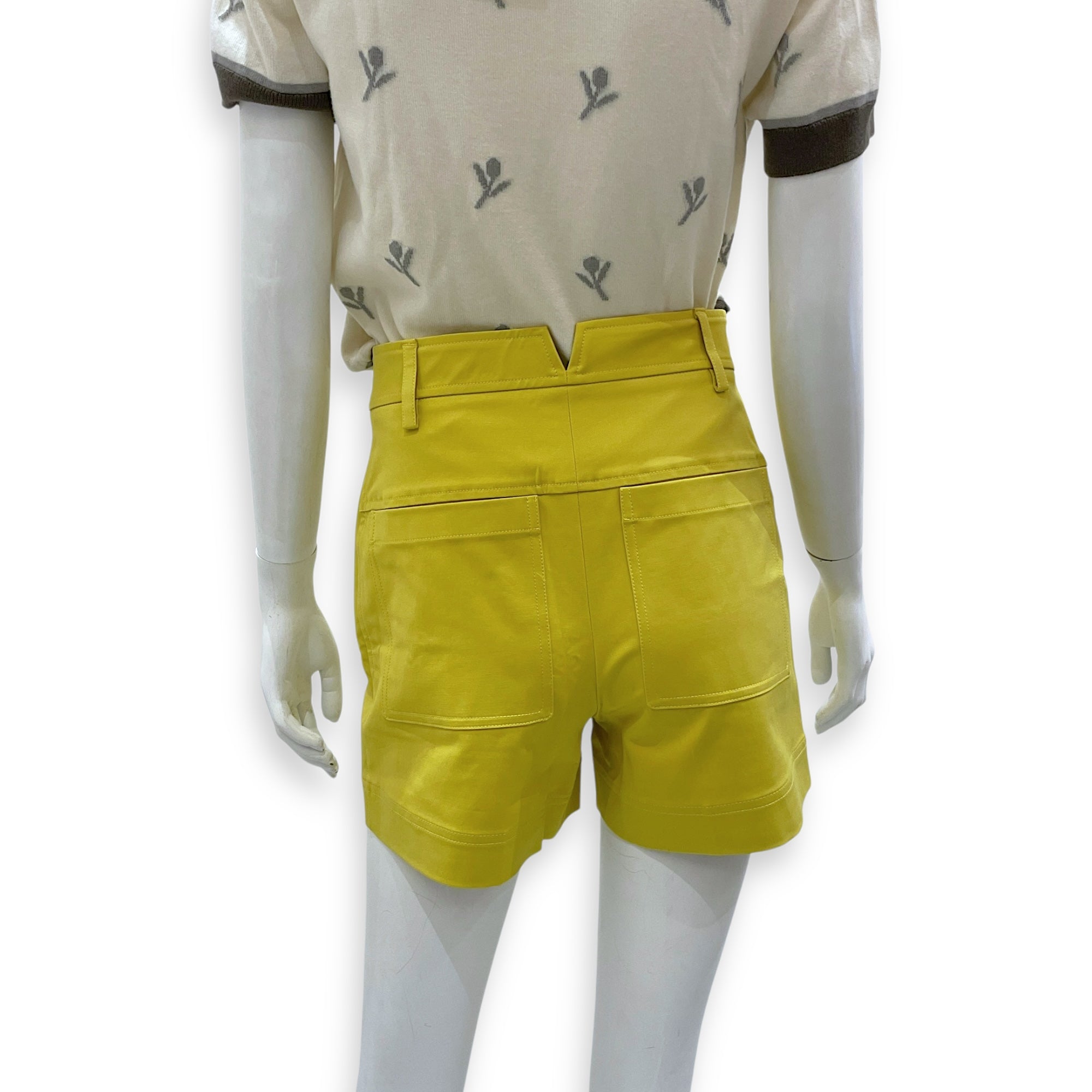Hermes 34 Jaune Imperial Shorts in Cotton