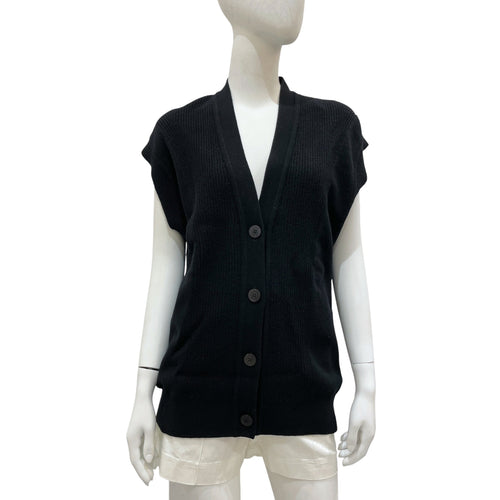 Hermes Sleeveless Cardigan. Sz: 34 [] New | Black | Cashmere |  | Item only. | [CL2408-4445]