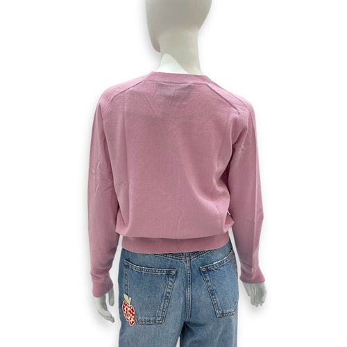 Logo-Plaque XS Pink Pullover in Wool, Elastane