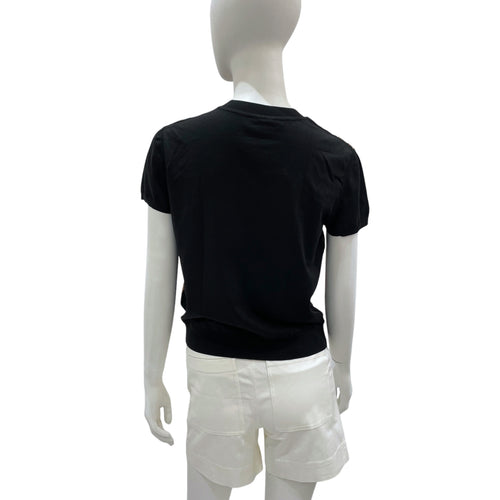 Eperon d'Or Bandana 38 Black Short-Sleeve Twillaine Sweater
