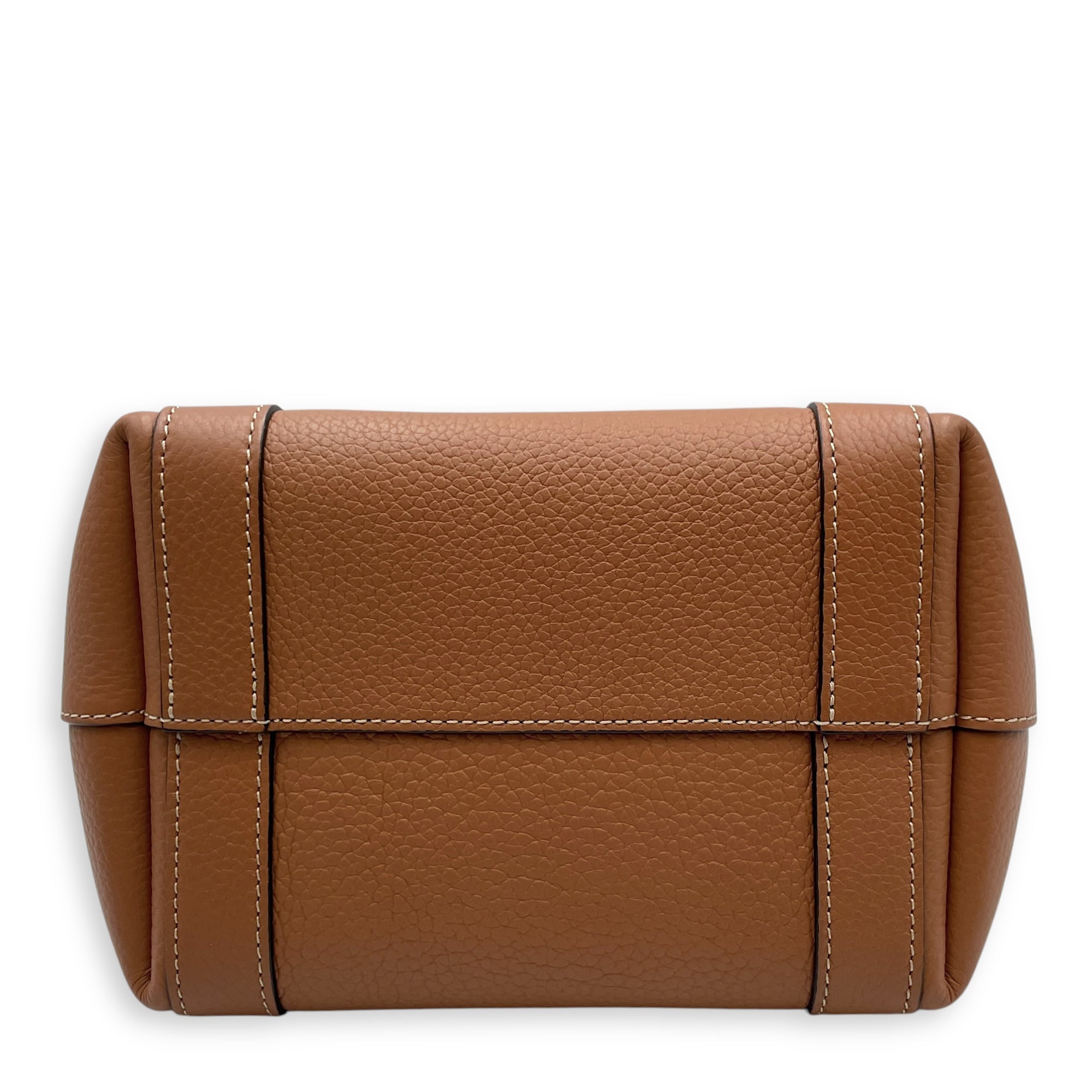 Duo BB Beige and Blue Interior Top Handle Bag in Calfskin