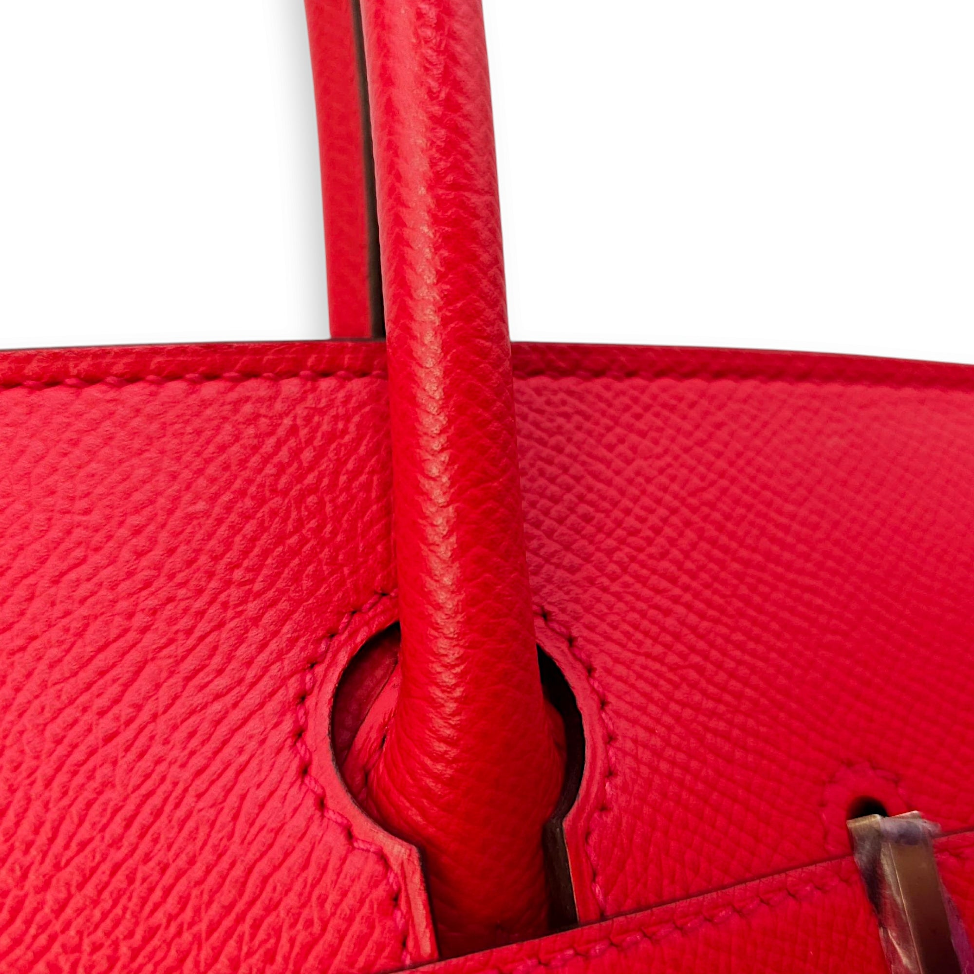 Birkin 30 Bougainvillier in Epsom, Palladium hardware
