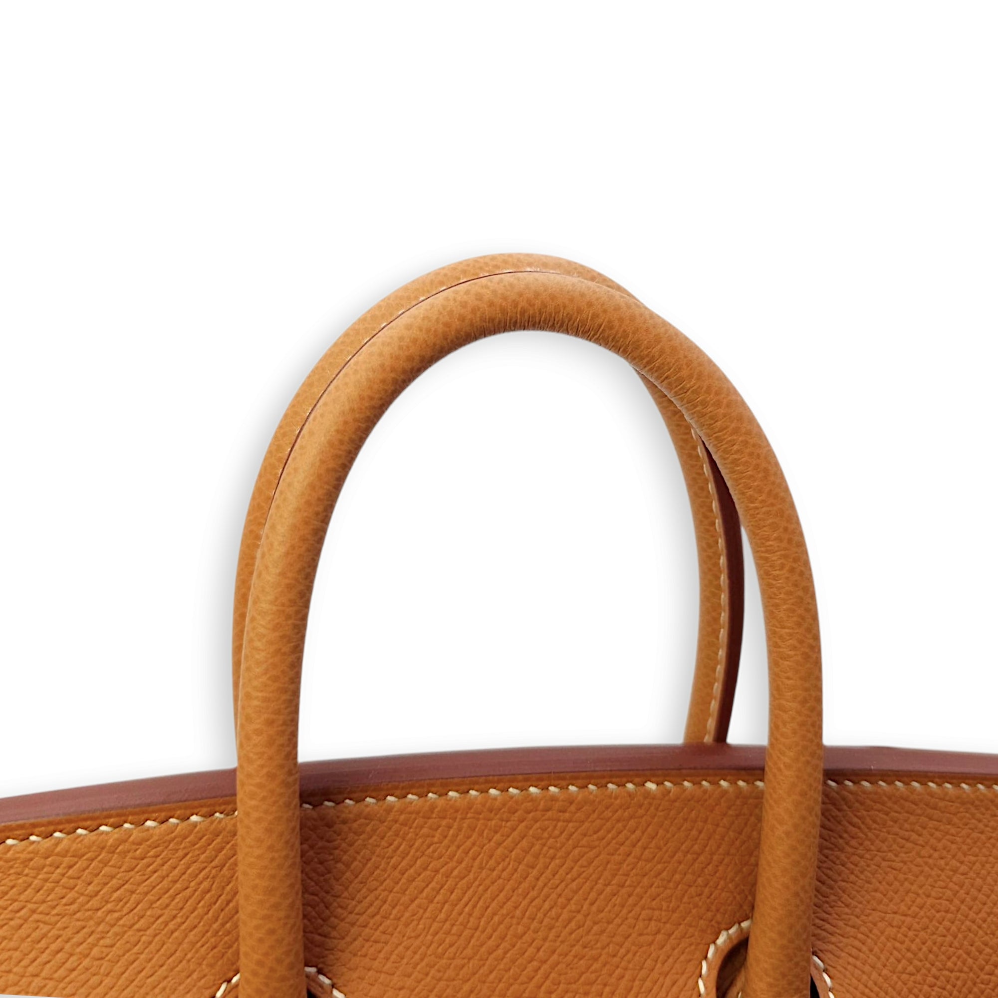 Sellier Birkin 25 Gold in Epsom, Gold hardware