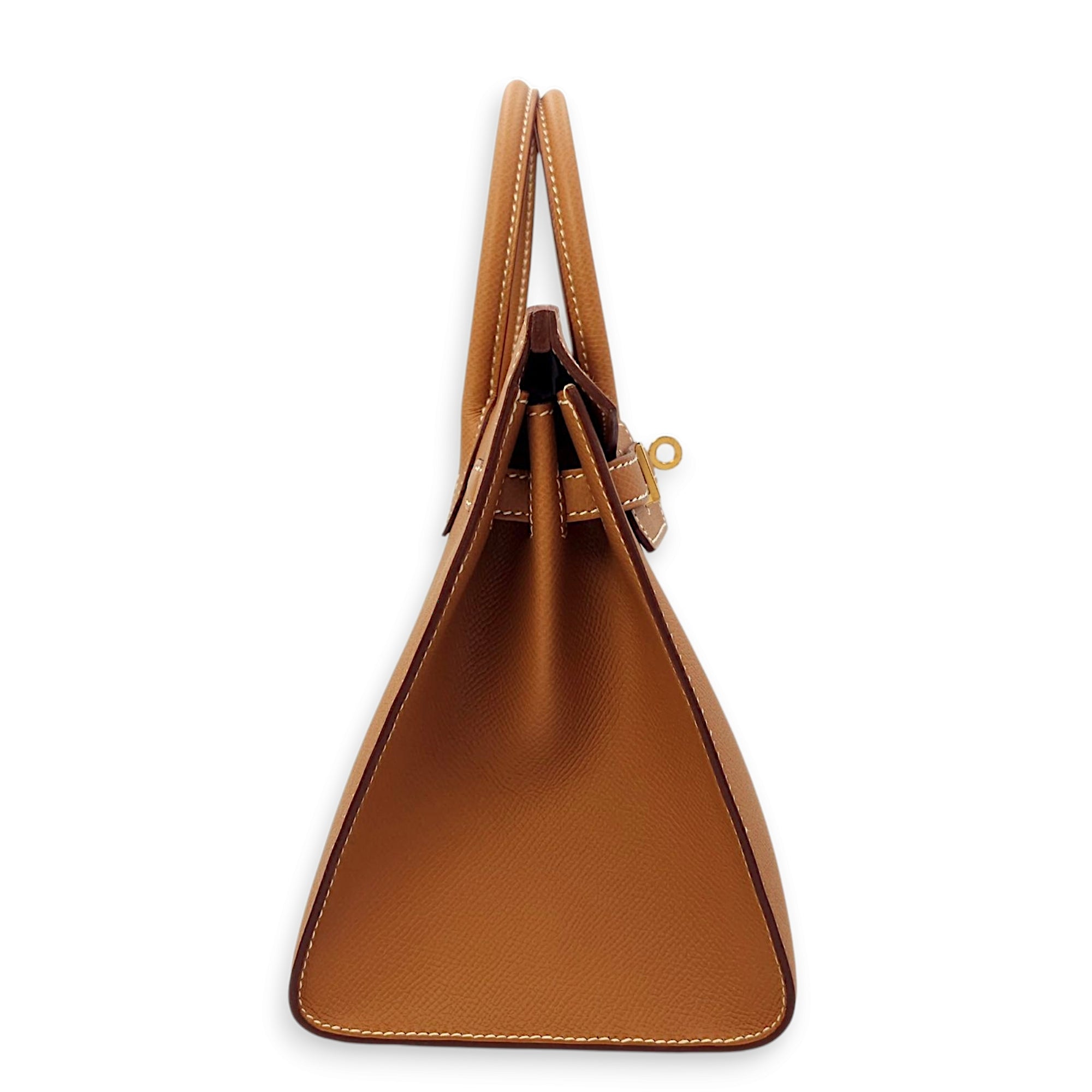 Sellier Birkin 25 Gold in Epsom, Gold hardware