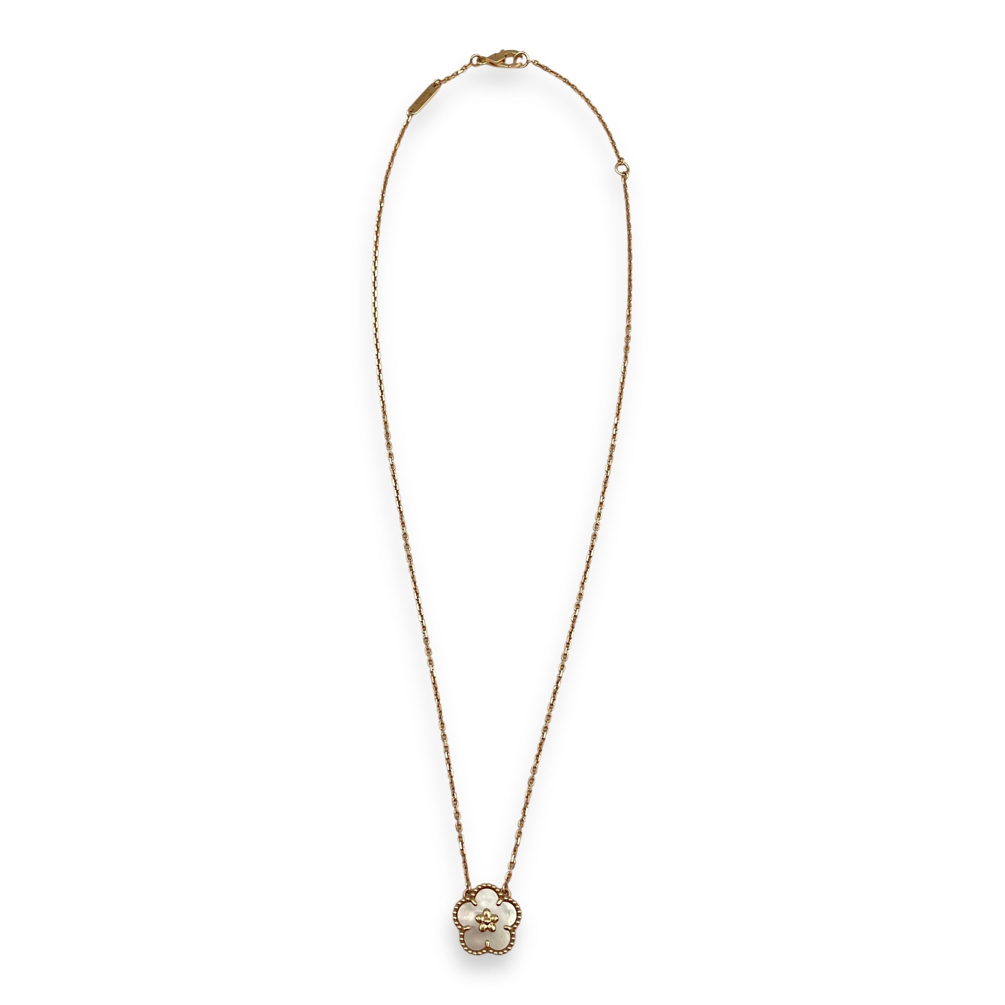 Lucky Spring, Plum Blossom Pendant in Rose Gold Hardware