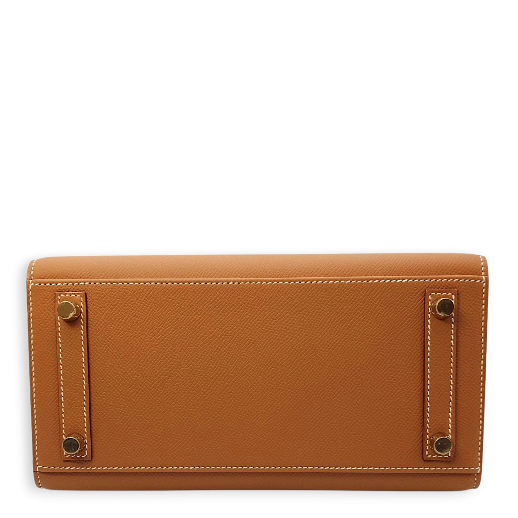 Sellier Birkin 25 Gold in Epsom, Gold hardware