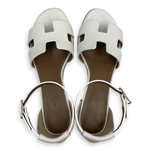 Encens 35 White Sandals in Calfskin