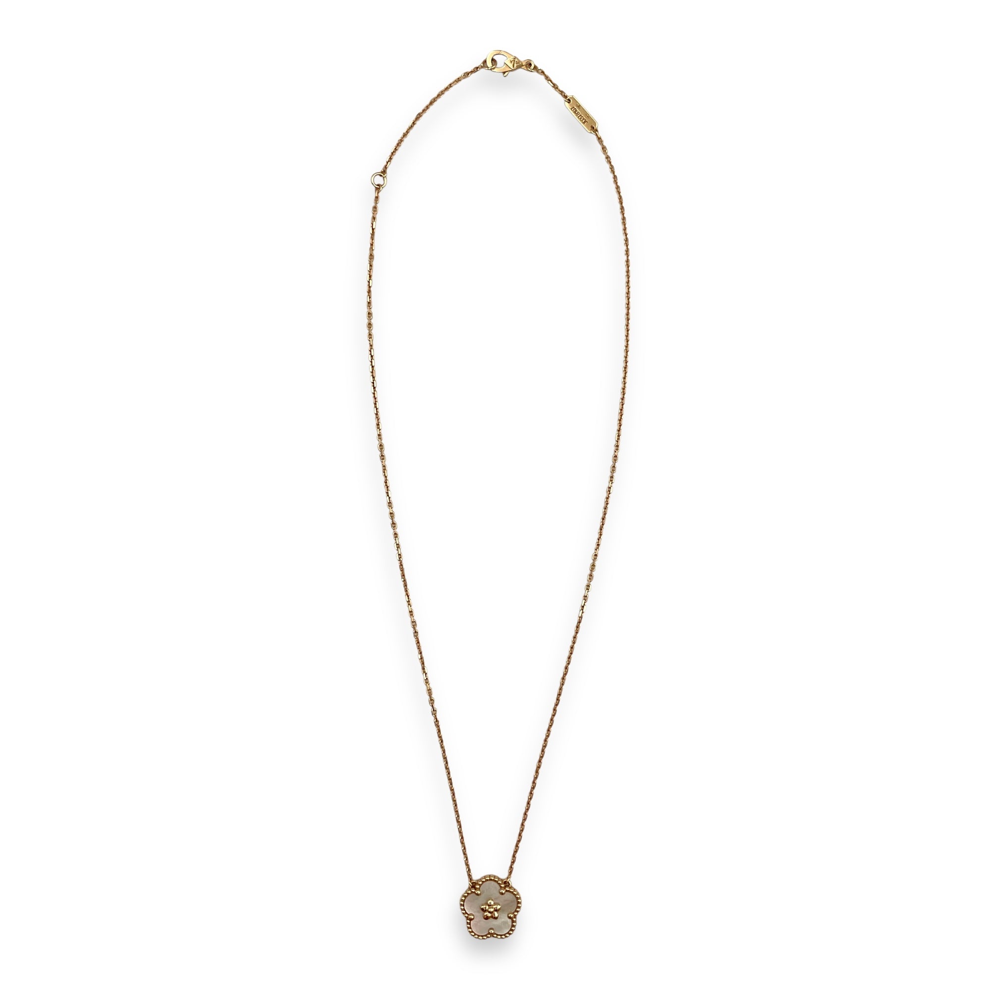 Lucky Spring, Plum Blossom Pendant in Rose Gold Hardware