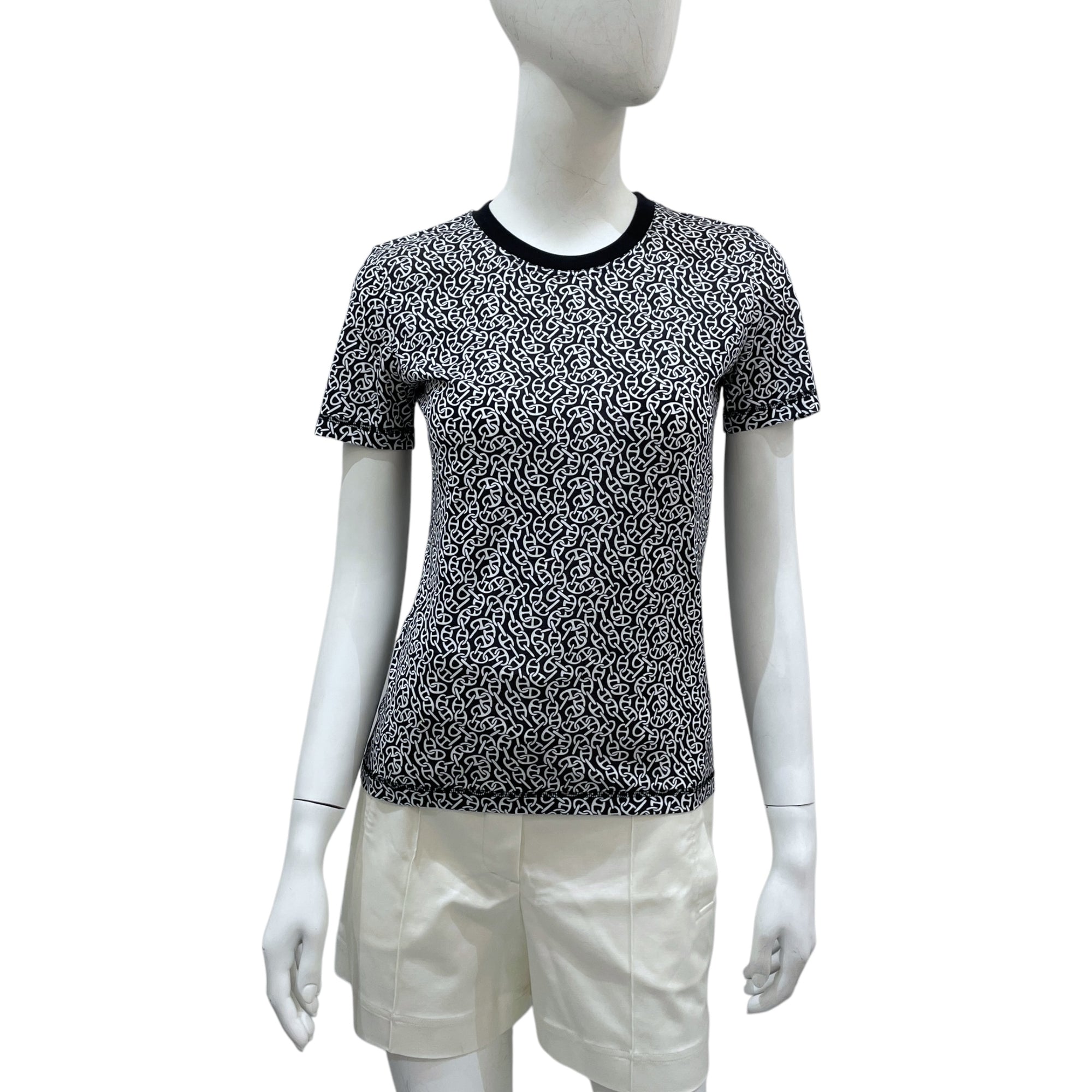 Naoussa Chaine 34 Blue Noir Micro T-Shirt in Cotton