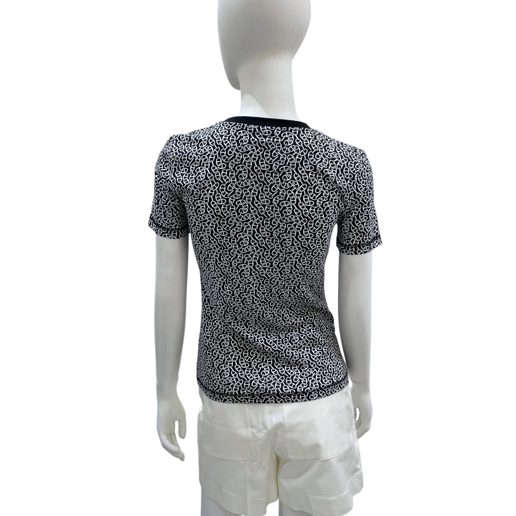 Naoussa Chaine 34 Blue Noir Micro T-Shirt in Cotton