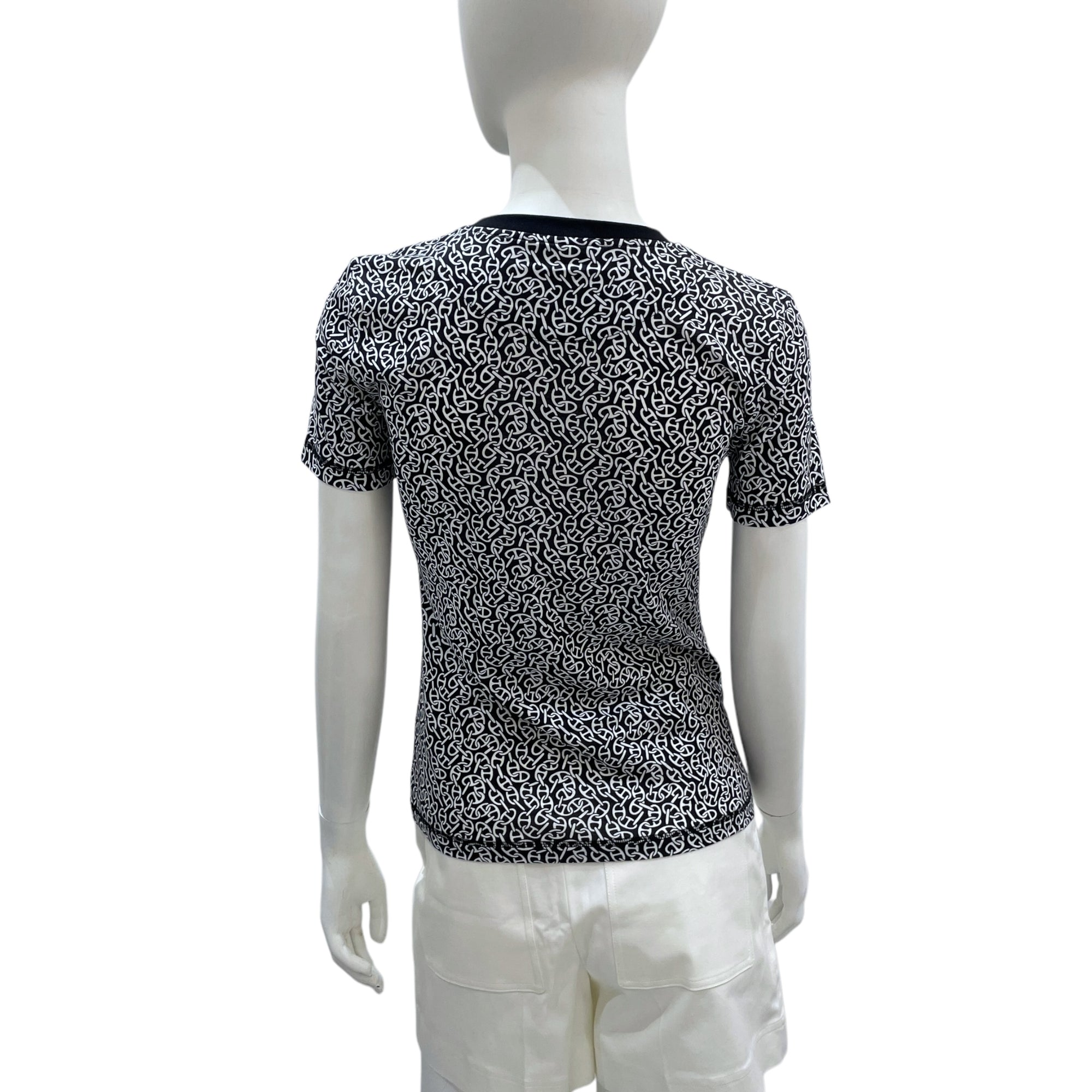 Naoussa Chaine 34 Blue Noir Micro T-Shirt in Cotton