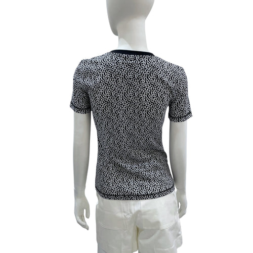 Naoussa Chaine 34 Blue Noir Micro T-Shirt in Cotton