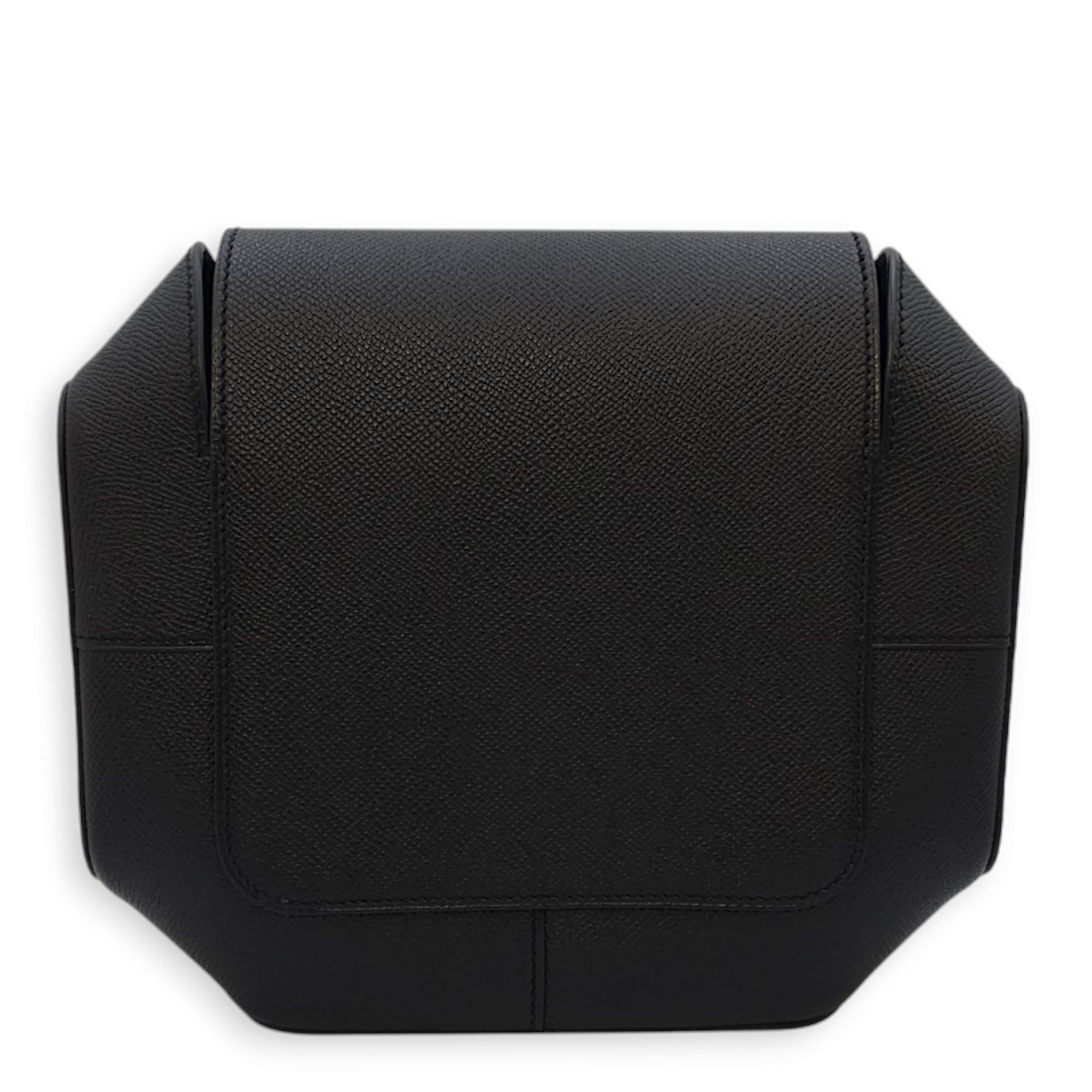 Octogone Pochette Black Pouch in Epsom