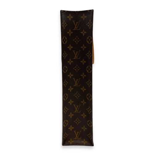 Sac Plat Brown Monogram Top Handle Bag in Coated Canvas, Gold hardware