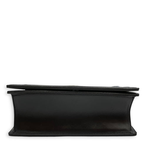 Diorama Medium Black Shoulder Bag in Lambskin, Palladium hardware