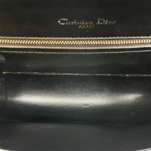 Diorama Medium Black Shoulder Bag in Lambskin, Palladium hardware