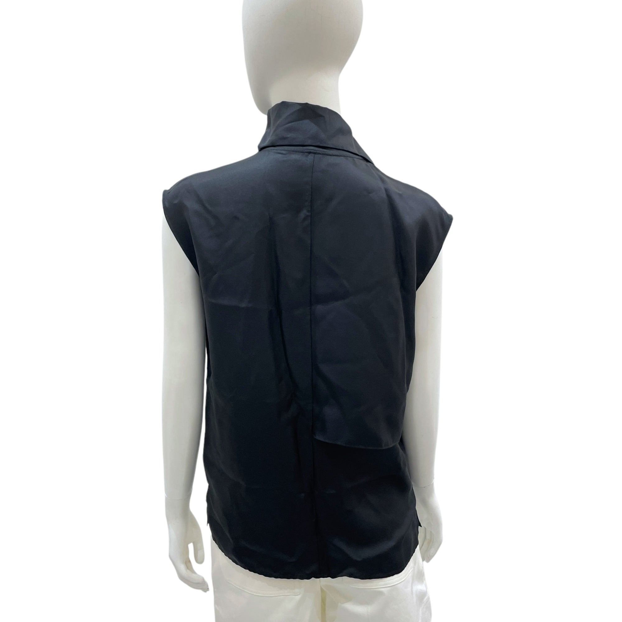 Silk 36 Black Blouse