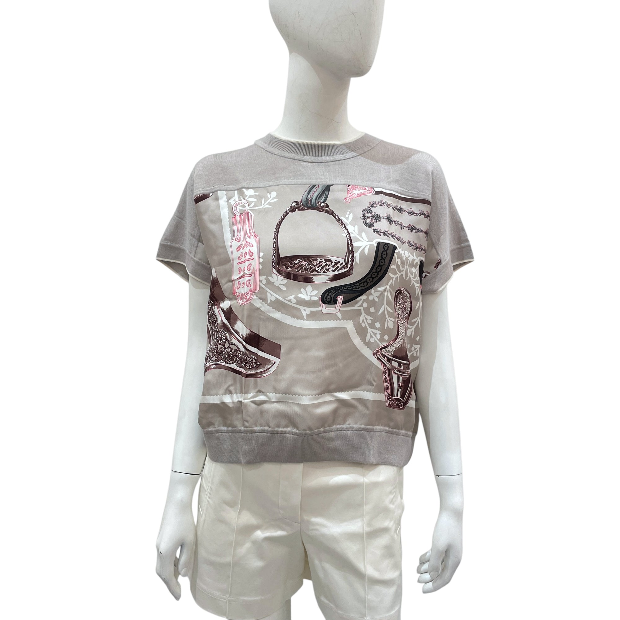 Etriers 38 Gris Titane Short Sleeve Sweater